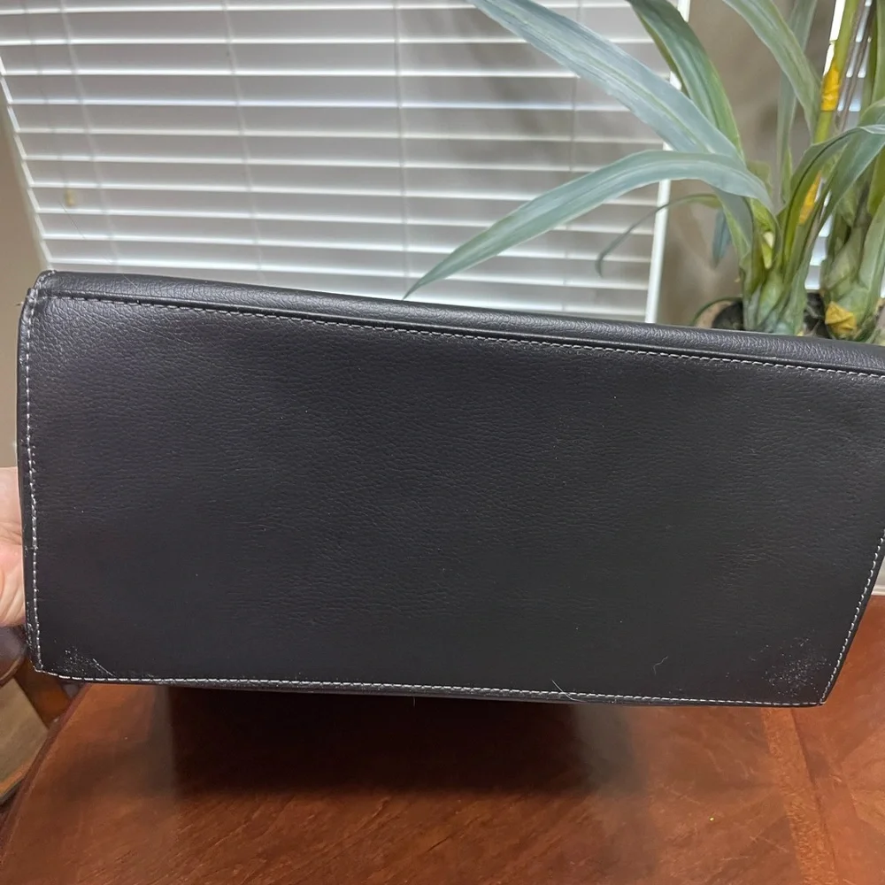 Claire Chase Leather briefcase vertical tote